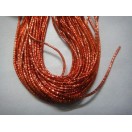 ORANGE - 150 Inches French Metal Wire Gimp Coil Bullion Purl - Check Rough - 3.80 Meters